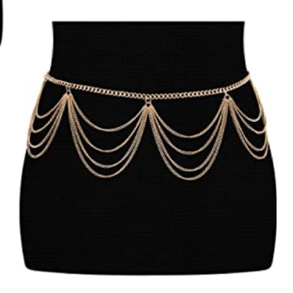 ⬇️ Gold Belly Chain Body Jewelry Waist Multi-Layer - Picture 2 of 4
